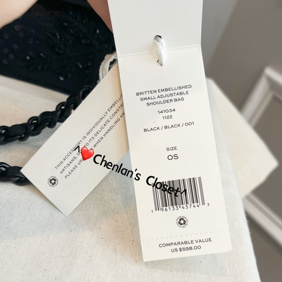 🔥NeW! Tory Burch Britten Embellished Adjustable Shoulder Bag - Picture 13 of 14